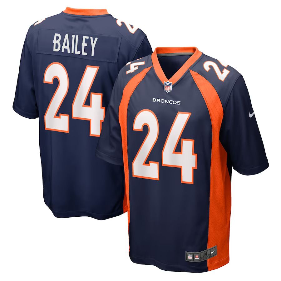 Men Denver Broncos 24 Champ Bailey Nike Navy Retired Player NFL Jersey